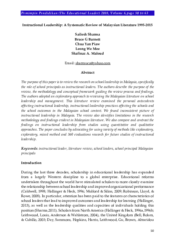 Importance of instructional leadership pdf image