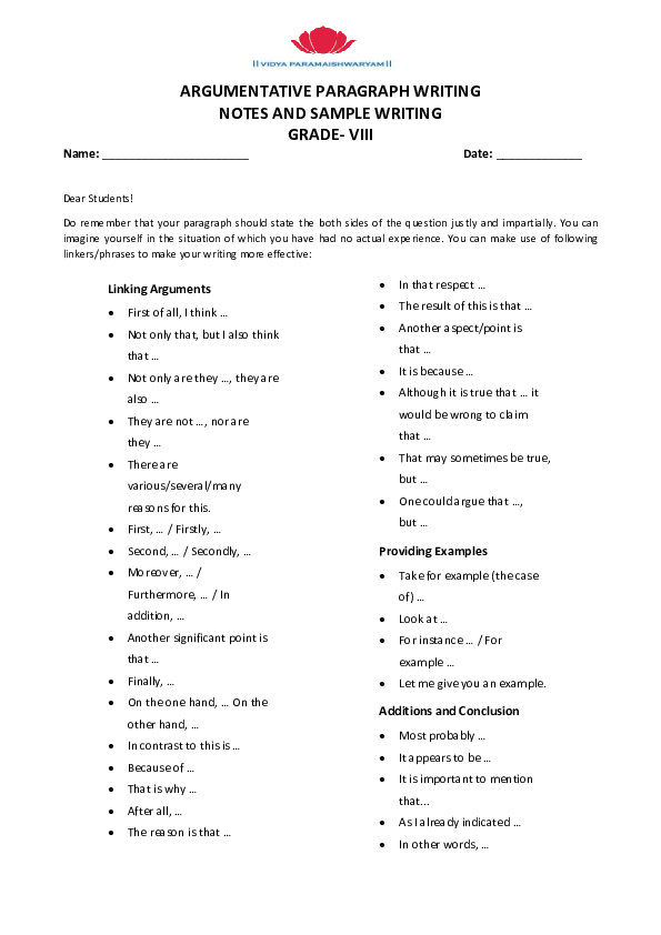 (DOC) ARGUMENTATIVE PARAGRAPH.docx