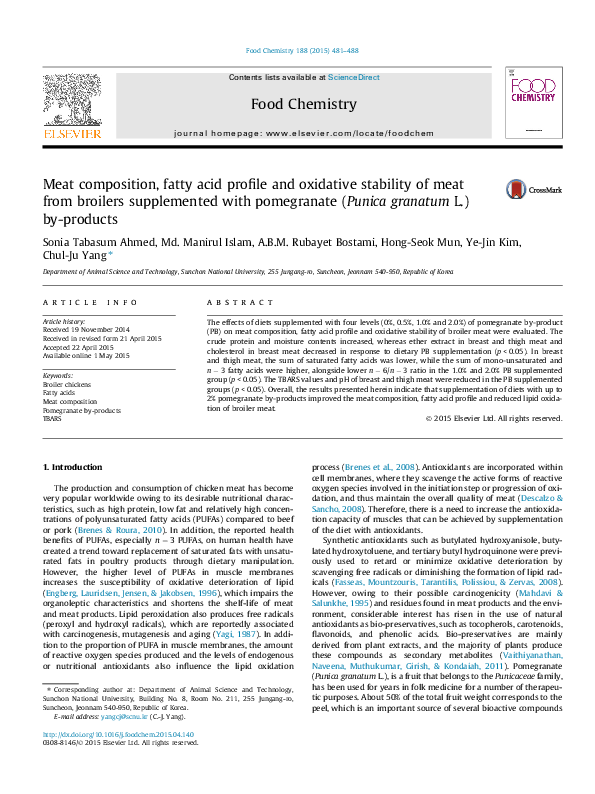 (PDF) Meat composition, fatty acid profile and oxidative stability of ...