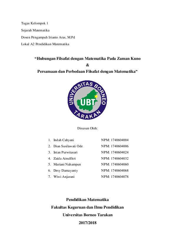 Hubungan Filsafat Dengan Pendidikan Matematika
