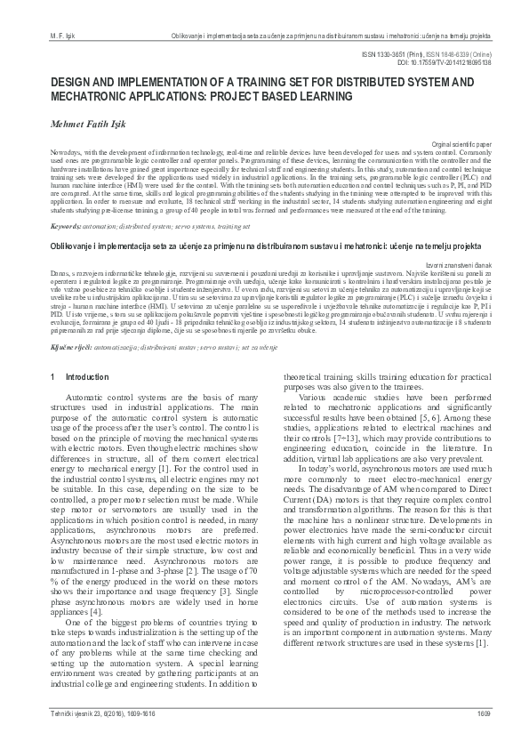 (PDF) DESIGN AND IMPLEMENTATION OF A TRAINING SET FOR DISTRIBUTED ...