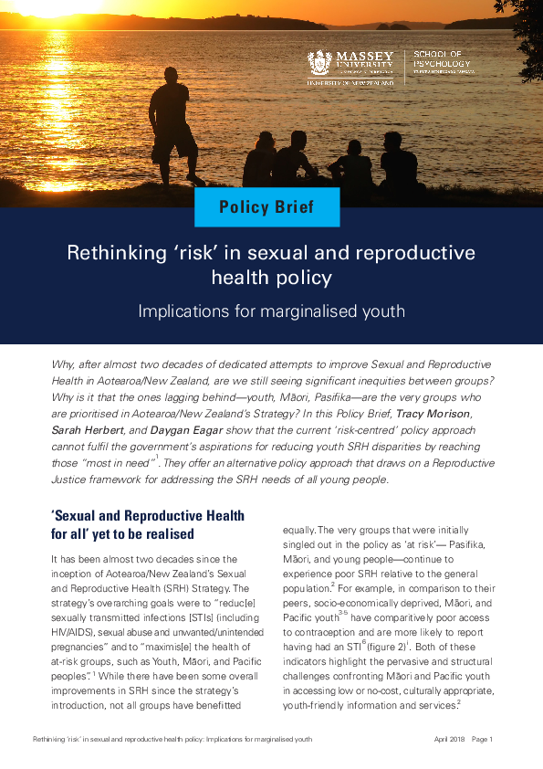 (PDF) Rethinking ‘risk’ in sexual and reproductive health: Policy ...
