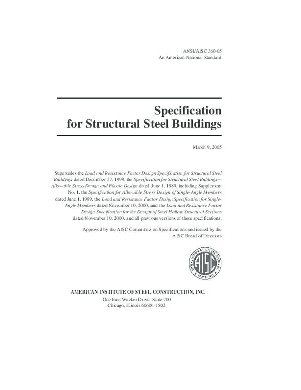 (PDF) Specification for Structural Steel Buildings tran Tuan