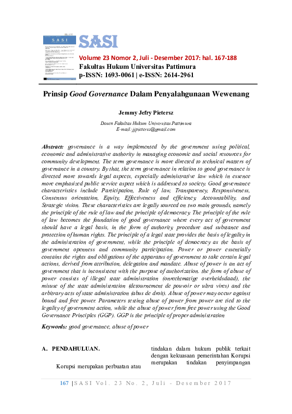 Challenges of good governance picture