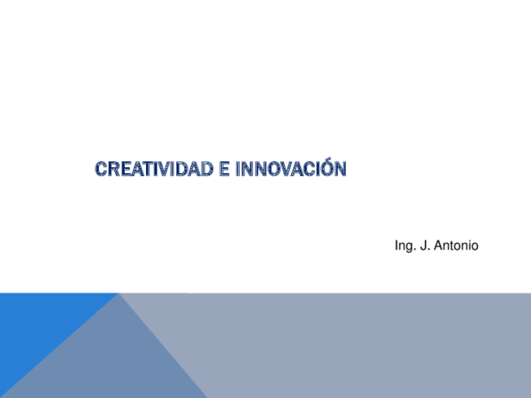 (PDF) CREATIVIDAD E INNOVACIÓN