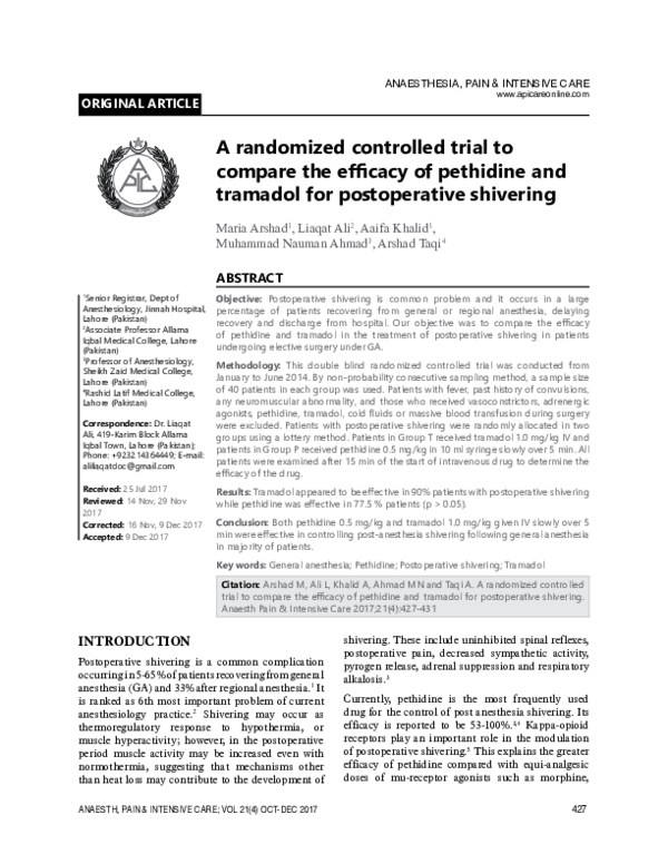 (PDF) A randomized controlled trial to compare the efficacy of ...