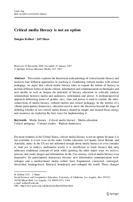 What is media literacy image