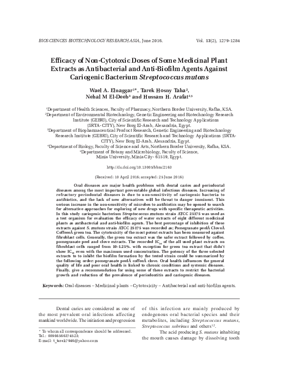 (PDF) Efficacy of Non-Cytotoxic Doses of Some Medicinal Plant Extracts ...