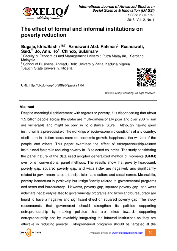 Formal and informal institutions pdf picture