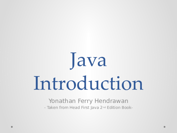 (PPT) Java Introduction | Siti Kamala - Academia.edu