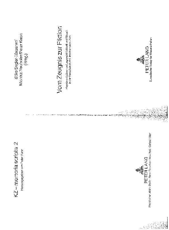 (PDF) Das literarische Zeugnis zwischen Gestus des Bezeugens und