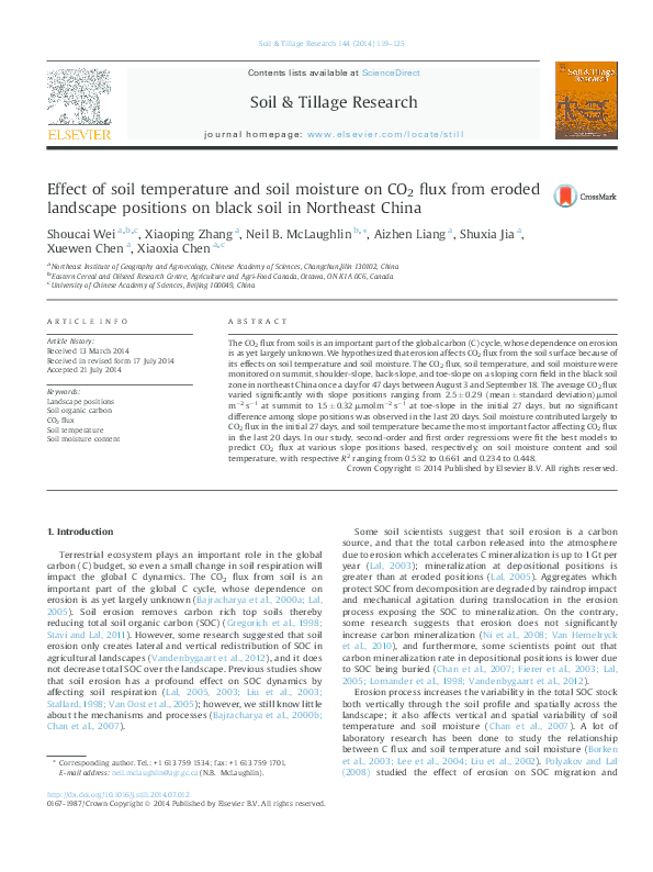 (PDF) Effect of soil temperature and soil moisture on CO 2 flux from ...