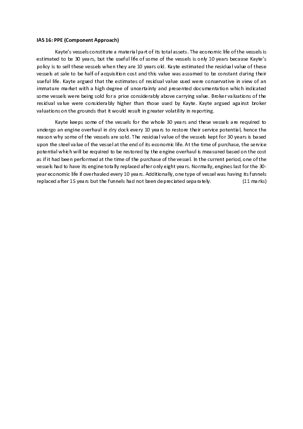 (DOC) IAS 16: PPE (Component Approach