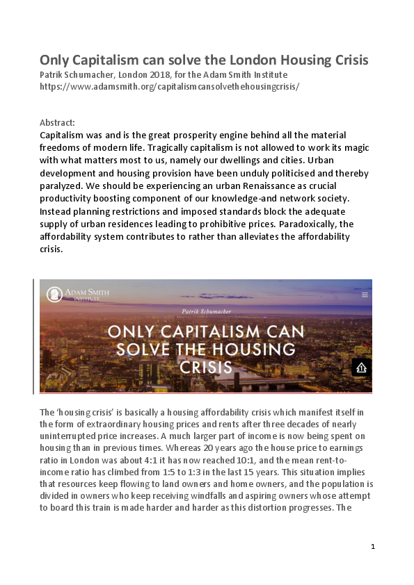 Can capitalism solve the housing crisis?