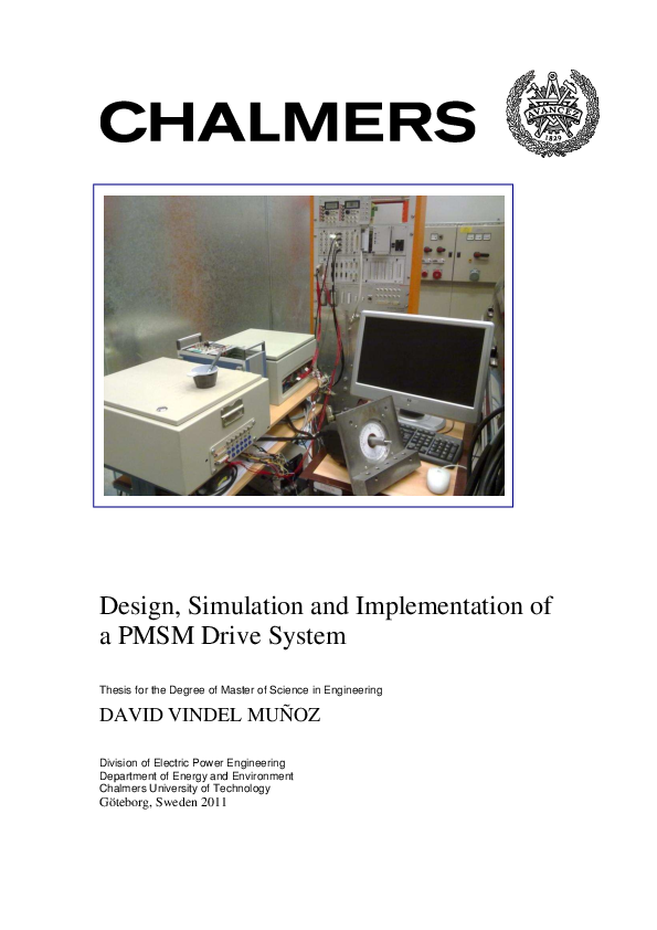 (PDF) Design, Simulation and Implementation of a PMSM Drive System