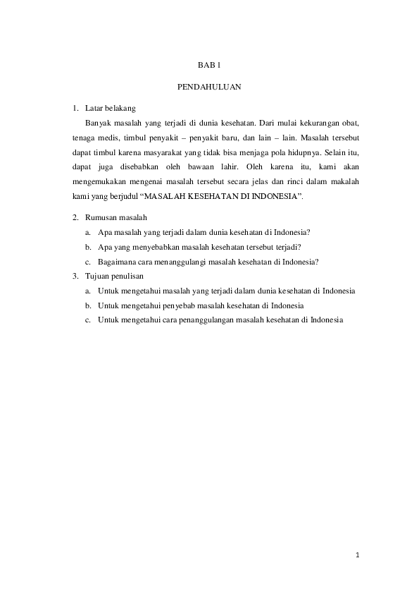 Doc Makalah Bahasa Indonesia Masalah Kesehatan Aji Firlana Academia Edu