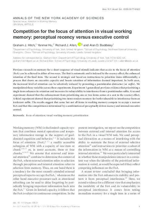 (PDF) Competition for the focus of attention in visual working memory ...