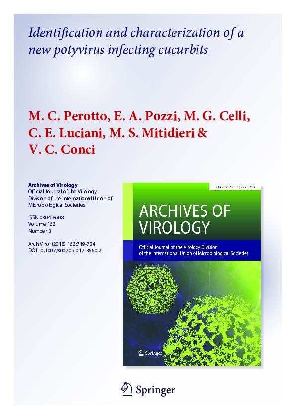 (PDF) Identification and characterization of a new potyvirus infecting ...