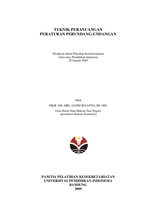 Pdf Teknik Perancangan Peraturan Perundang Undangan