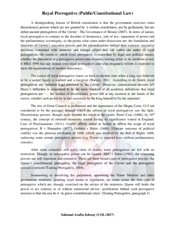 Is the royal prerogative flexible picture