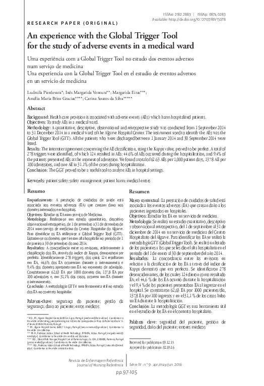 (PDF) An experience with the Global Trigger Tool for the study of ...