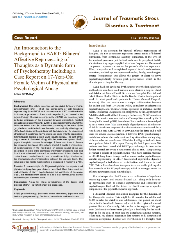 (PDF) Journal of Traumatic Stress Disorders Treatment