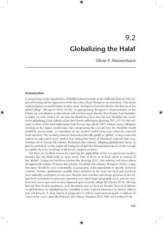 (PDF) Globalizing the Halaf