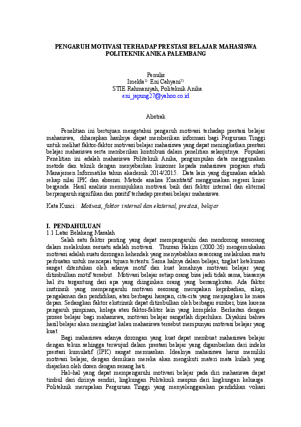 Jurnal Pengaruh Motivasi Belajar Siswa Revisi Id