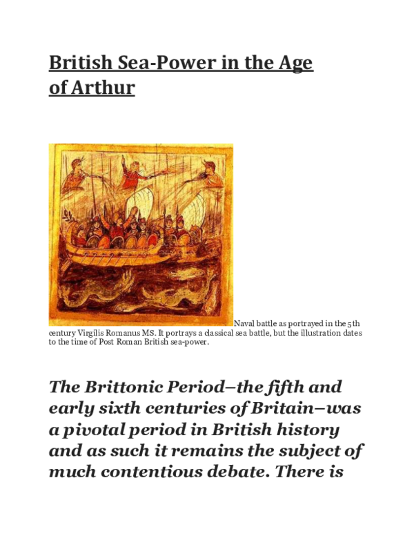 (PDF) British Sea-Power in the Age of Arthur (Revised)