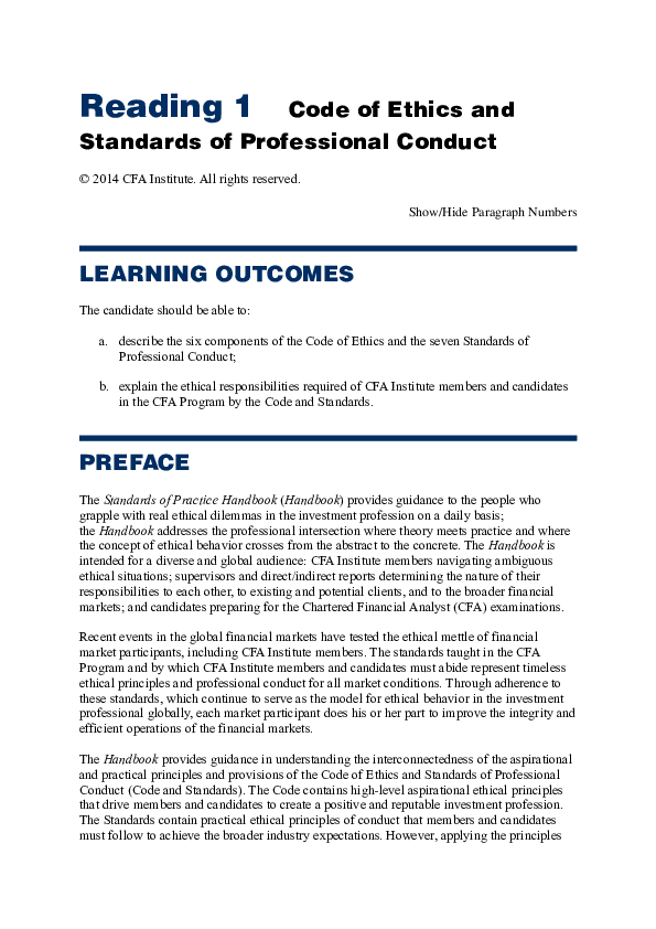 standards for professional conduct