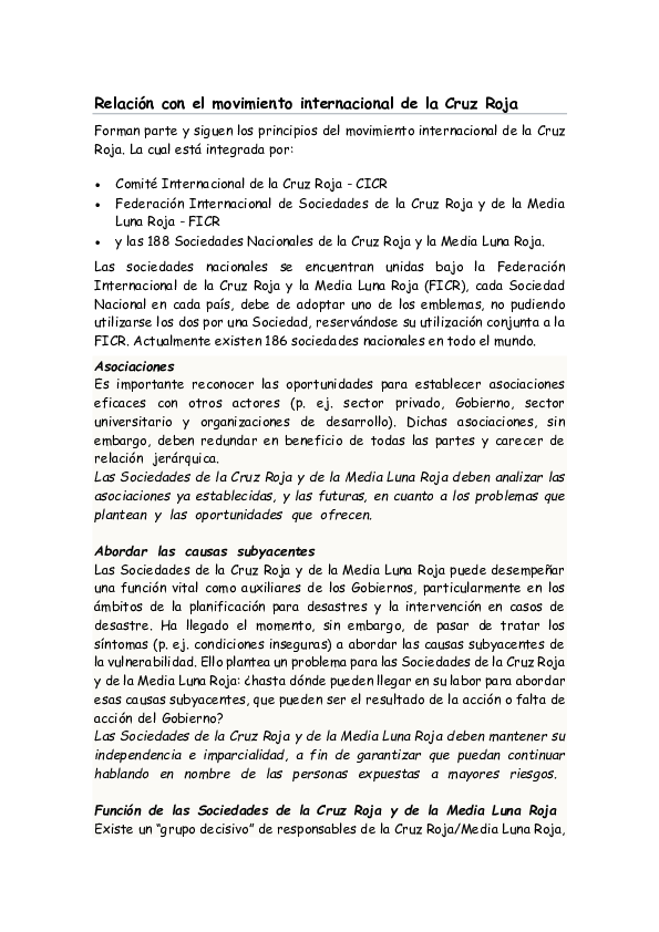 (DOC) Relación con el movimiento internacional de la Cruz Roja (1)