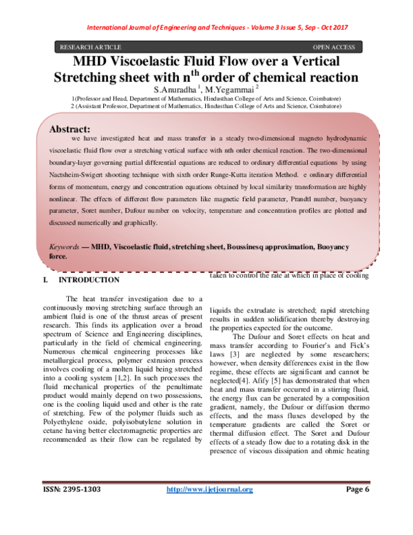 (PDF) MHD Viscoelastic Fluid Flow over a Vertical Stretching sheet with ...