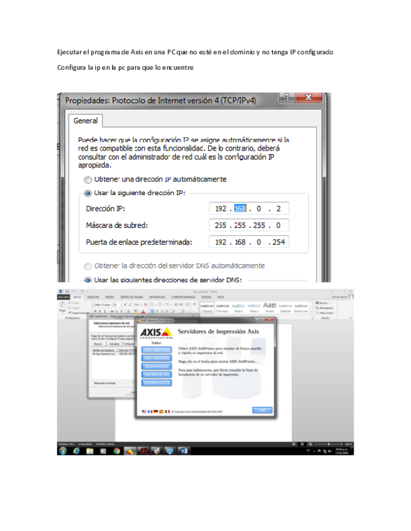 (DOC) Configurar print server AXIS Maycol Javier Bernaola Astudillos