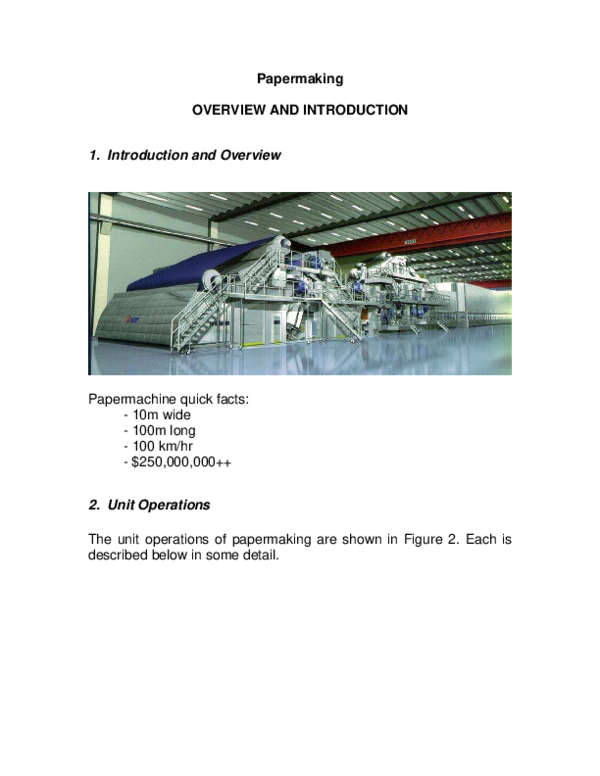 (PDF) Papermaking OVERVIEW AND INTRODUCTION shoaib nawaz Academia.edu