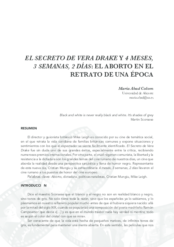 Vera drake cast image