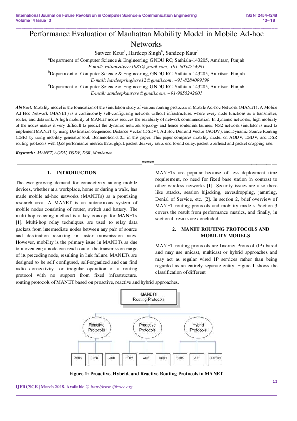 (PDF) Performance Evaluation of Manhattan Mobility Model in Mobile Ad ...