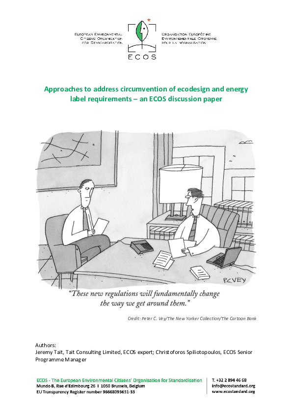 (PDF) Approaches to address circumvention of ecodesign and energy label ...