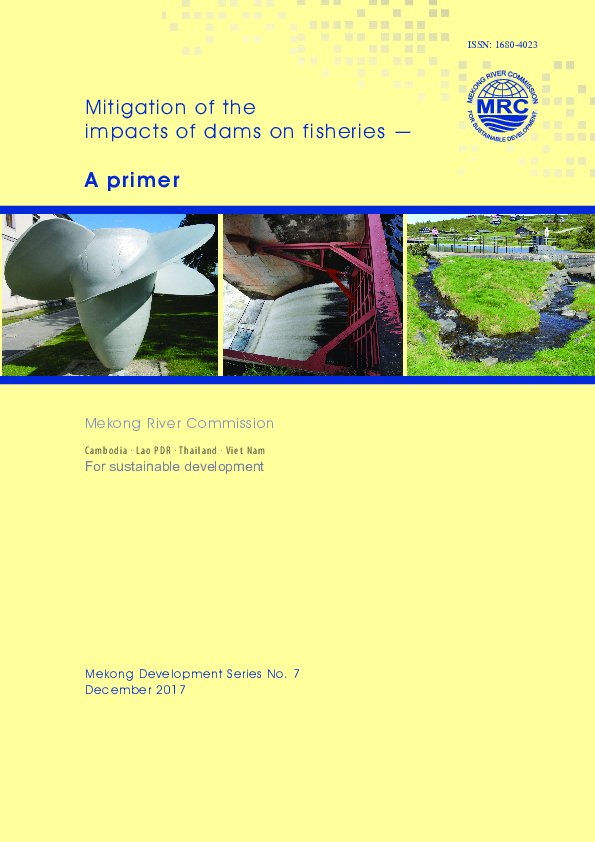 (PDF) Mitigation of the impacts of dams on fisheries — A primer Mekong ...