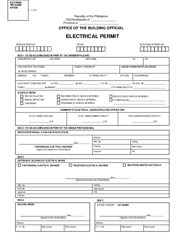(PDF) Electrical Permit Isagani Madrid Academia.edu
