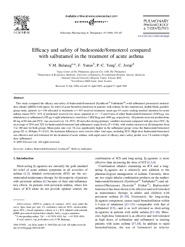 (PDF) Efficacy and safety of budesonide/formoterol compared with ...