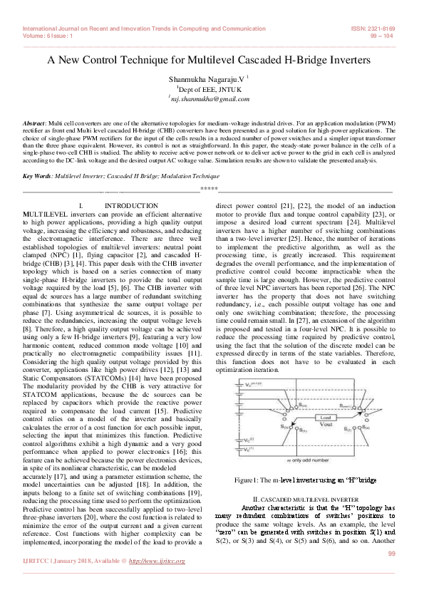 (PDF) A New Control Technique for Multilevel Cascaded H-Bridge Inverters
