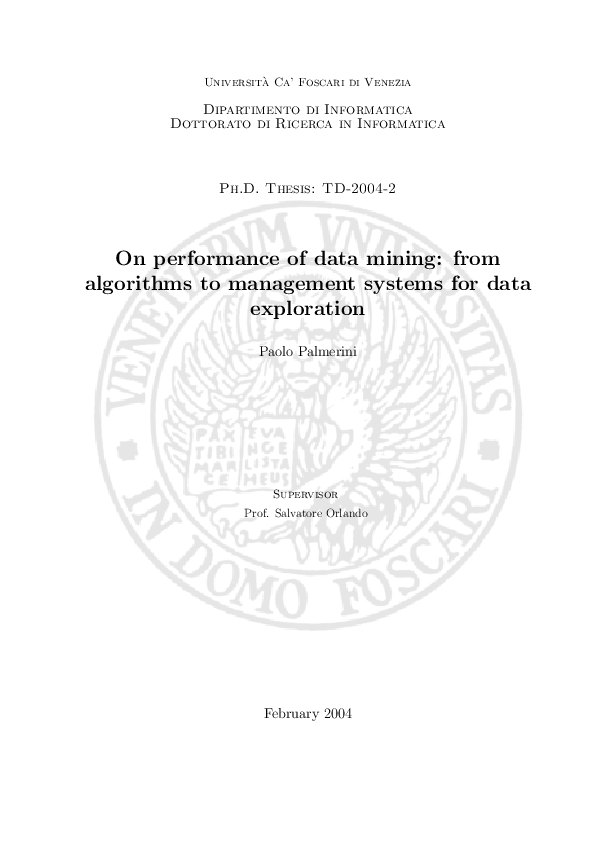 (PDF) On performance of data mining: from algorithms to management ...