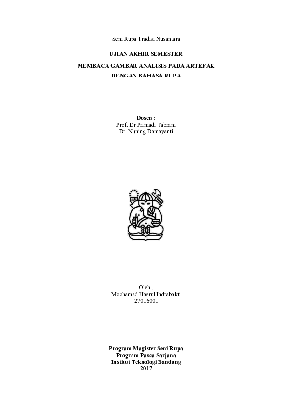 (PDF) MEMBACA GAMBAR ANALISIS PADA ARTEFAK DENGAN BAHASA RUPA
