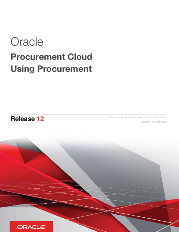 (PDF) Oracle Procurement Cloud Using Procurement Release 12