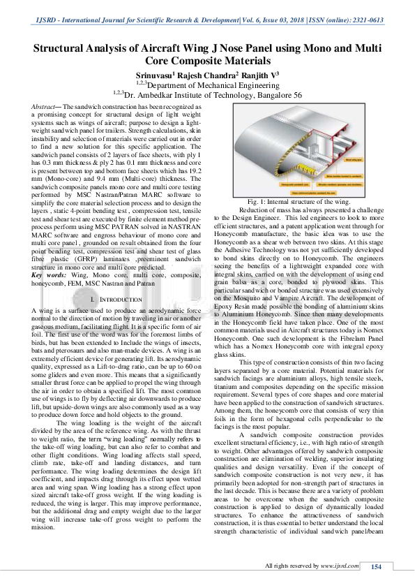 (PDF) Structural Analysis of Aircraft Wing J Nose Panel using Mono and ...
