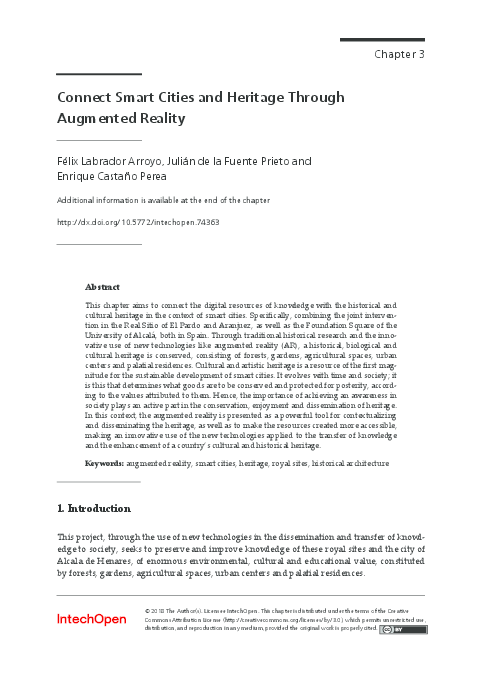 (PDF) Connect Smart Cities and Heritage Through Augmented Reality