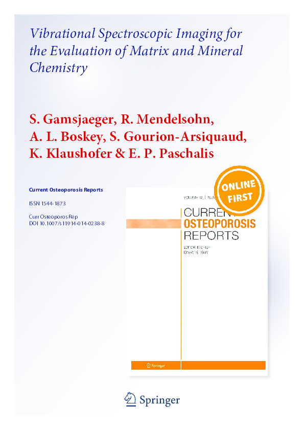(PDF) Vibrational Spectroscopic Imaging for the Evaluation of Matrix ...