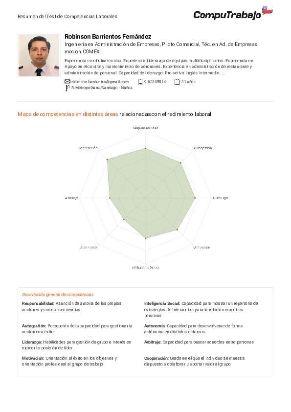 (PDF) Resumen del Test de Competencias Laborales