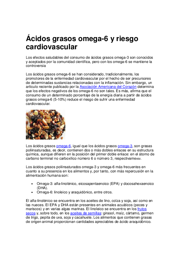 (PDF) Ácidos grasos omega6 y riesgo cardiovascular carlos eduardo