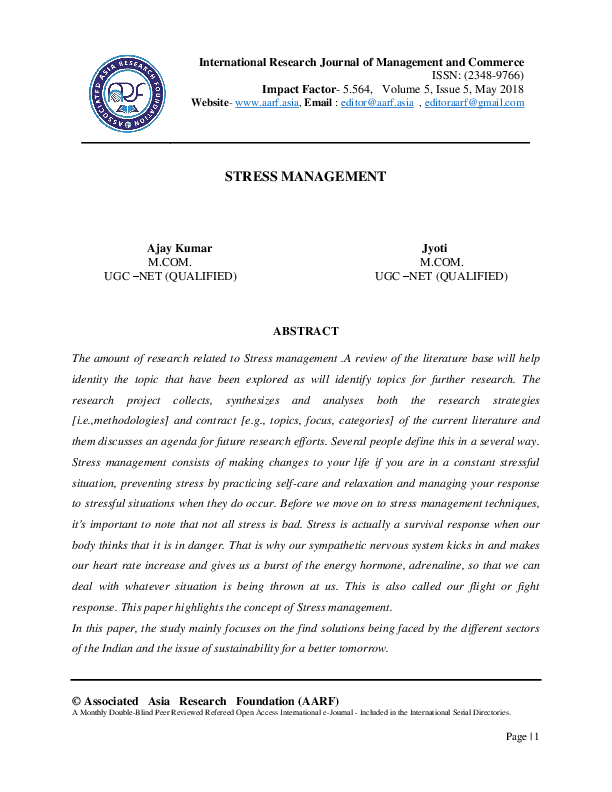 Stress research study image